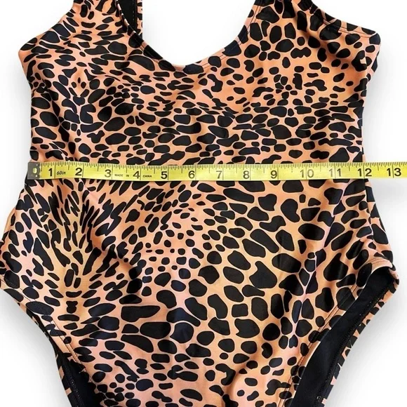 Boohoo Leopard Print One-Piece Swimsuit 6 New Animal - Picture 8 of 10
